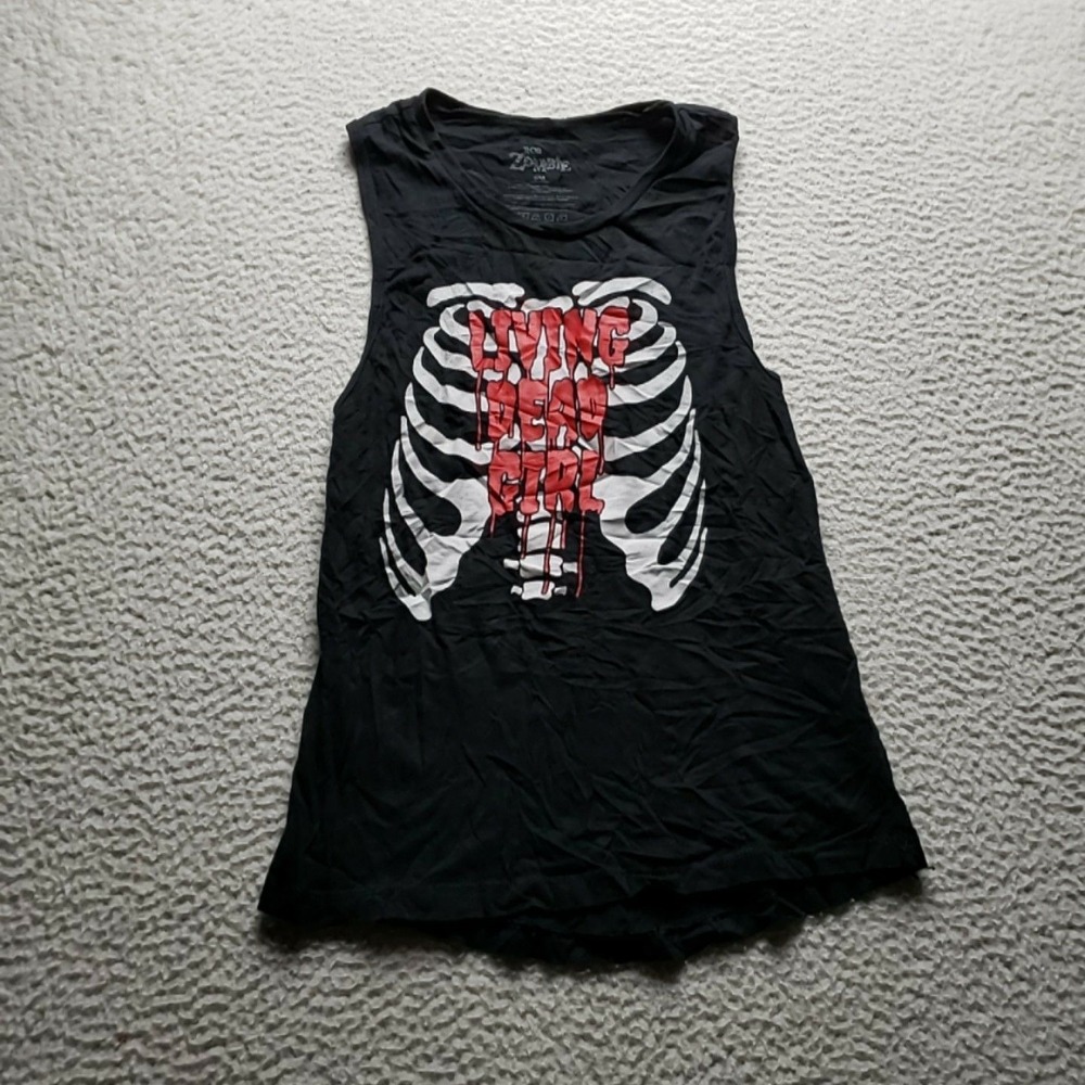 Rob Zombie Tank Top Womens S Black Crew Neck Living Dead Girl Graphic Sleeveless